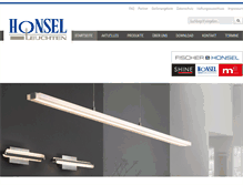 Tablet Screenshot of honsel-leuchten.com